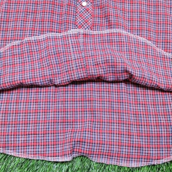Vintage 80s Wrangler Pearl Snap Western Shirt Mens XL USA Made Plaid Check - Picture 4 of 15